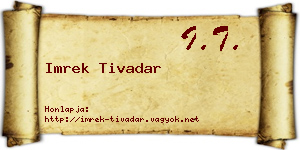 Imrek Tivadar névjegykártya