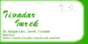 tivadar imrek business card